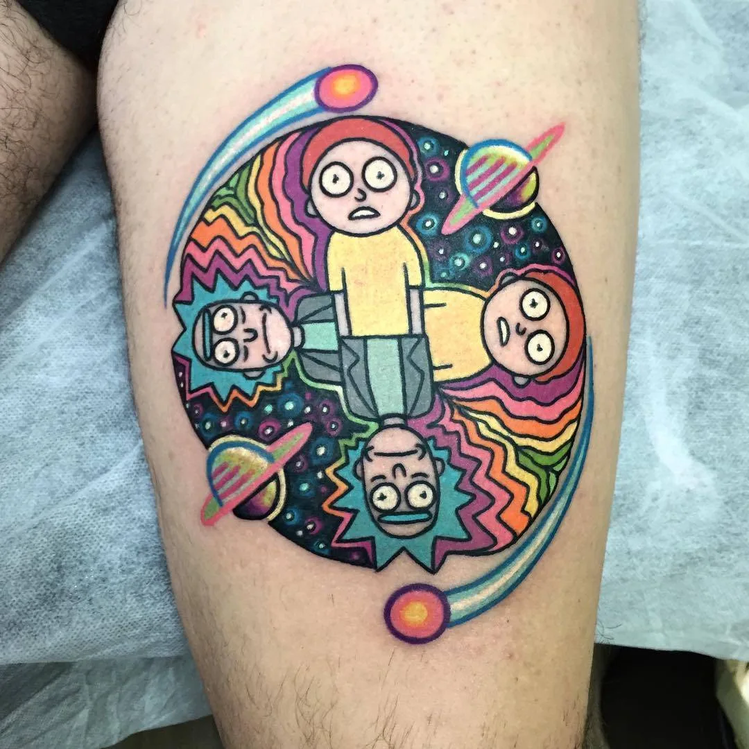 Artista de tatuagem Raro82, tatuagem colorida e intricada, psicodélica | Madrid, Espanha