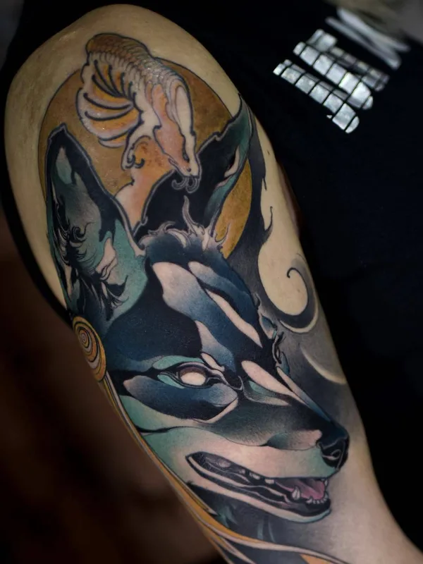 color japanese tattoo on upper arm #31350 | Tattoo Artist Renan Batista
