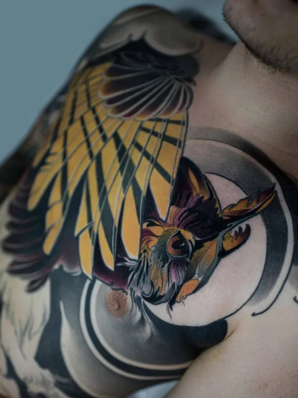 male color japanese tattoo on chest #31356 | Tattoo Artist Renan Batista