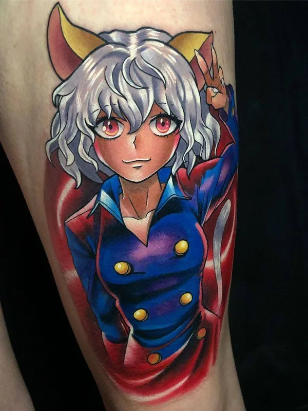 color anime Tatuaggio su thigh #31492 | Tatuatore Dane Grannon