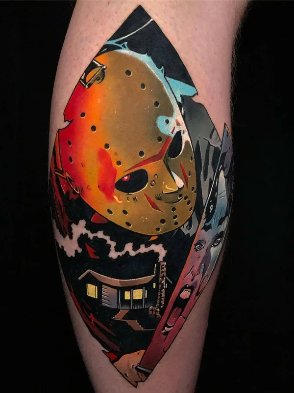 color illustrative Tatuaggio su calf #31502 | Tatuatore Dane Grannon