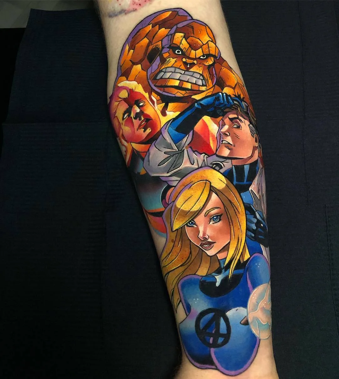 Artista de tatuagem Dane Grannon, tatuagem color new school | Reino Unido
