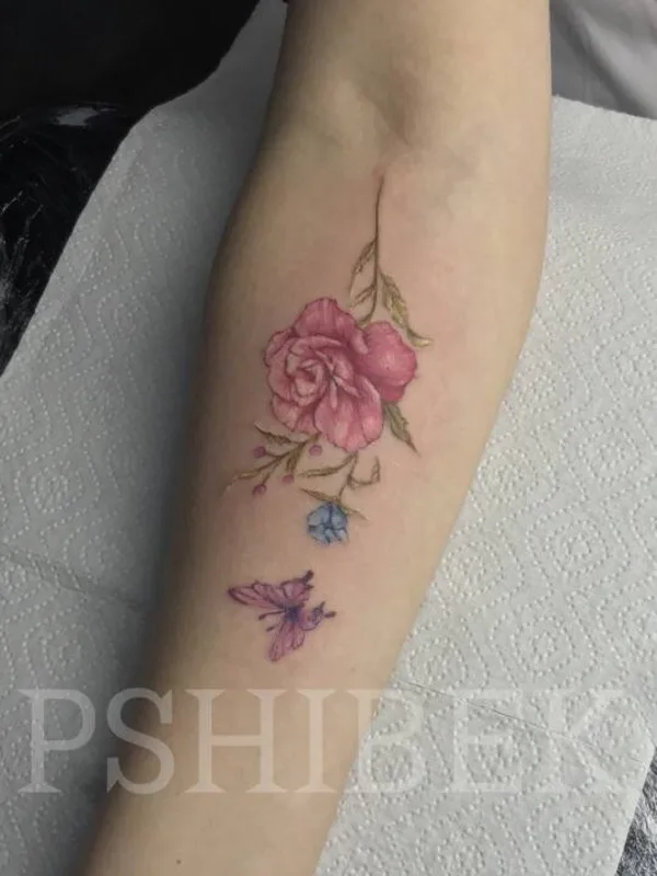 color botanic Tatuagem em forearm #31526 | Tatuador Андрей Пшибек