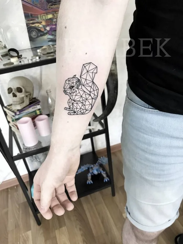 black geometric Tatuagem em forearm #31528 | Tatuador Андрей Пшибек