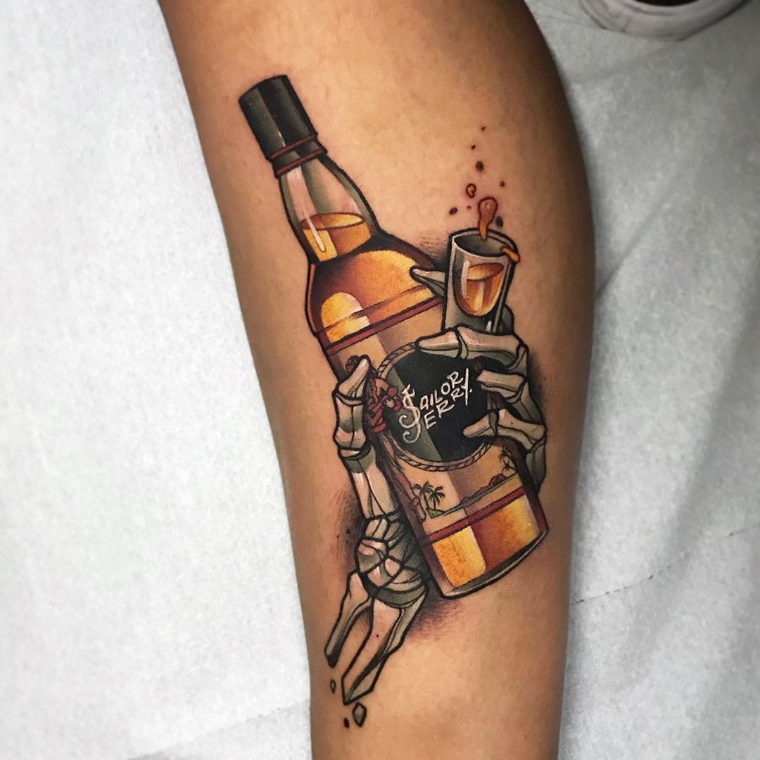 Top 73+ skeleton drinking beer tattoo latest - in.eteachers