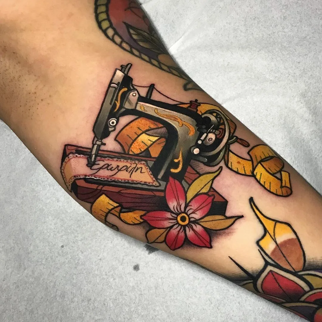 Color Neo Traditional tattoo with New School | Tattoo artist Eugenios Simopoulos | Athens, Greece