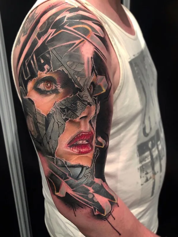color realism tattoo on full sleeve #36436 | Tattoo Artist Alberto Escobar