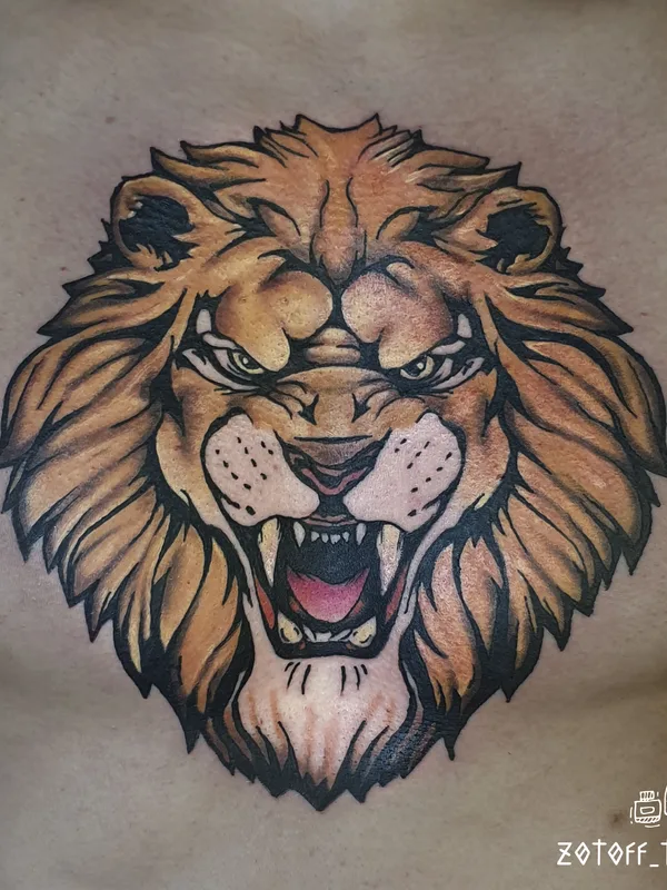 male color realism tattoo on chest #36475 | Tattoo Artist zotoff_tattoo