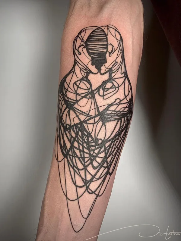 black abstract tatouage sur forearm #36512 | Artiste tatoueur Jio Maia