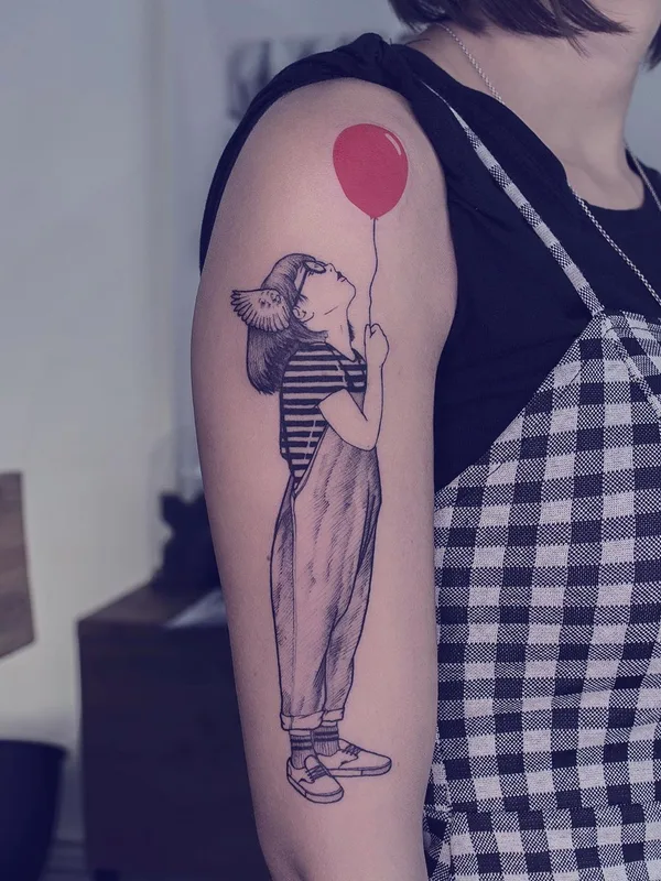 female color illustrative 타투 부위 upper arm #36869 | 타투이스트 Serena Caponera