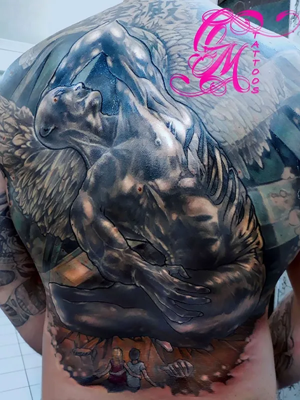 color realism tatouage sur full back #40538 | Artiste tatoueur CMTattoos