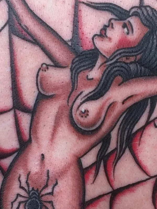 female color neo traditional Tatuagem em chest #40639 | Tatuador ЕГОР ХИМЕНКОВ
