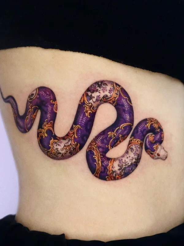 female color illustrative 타투 부위 ribcage #40916 | 타투이스트 Yeriel Tattoo