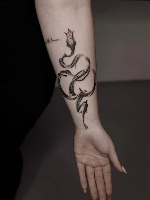 black sketch татуировка на forearm #40963 | Тату мастер Евгений Борщ