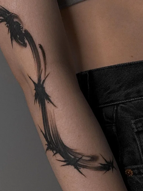 black blackwork татуировка на forearm #40958 | Тату мастер Евгений Борщ