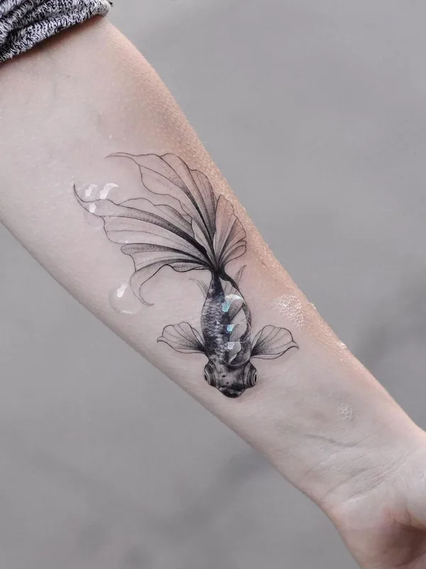 black and grey fineline tattoo on forearm #41009 | Tattoo Artist Анастасия Слуцкая