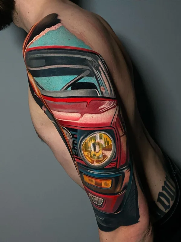 color realism 纹身 在 full sleeve #55399 | 纹身师 Łukasz Plumbaum
