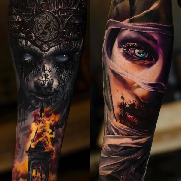 Realism Face, Portrait tattoo on Forearm