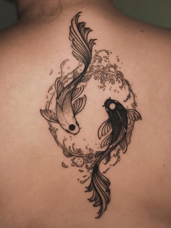 black and grey blackwork татуировка на upper back #55470 | Тату мастер Anka Kiełtyka Tatuaże