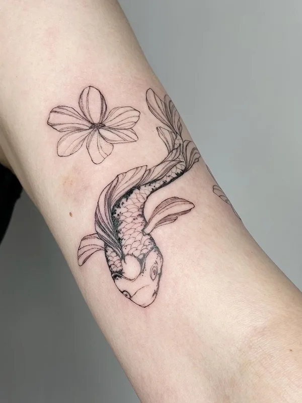 black linework татуировка на forearm #55499 | Тату мастер Настя mlvtsktattoo