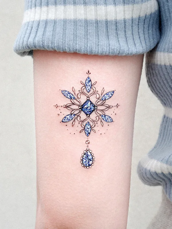 female color jewelry tatuaje en shoulder #55602 | Tatuador Solar