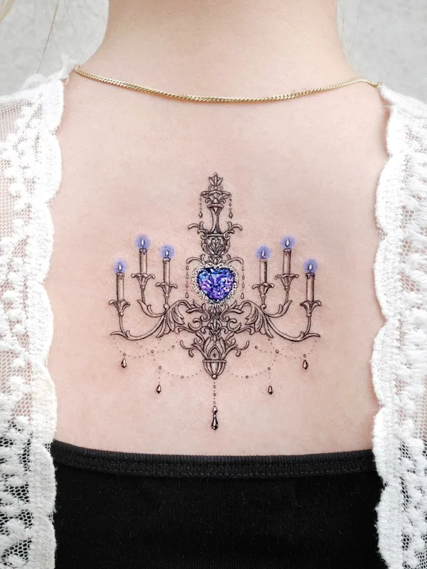 female color jewelry tatuaje en chest #55604 | Tatuador Solar