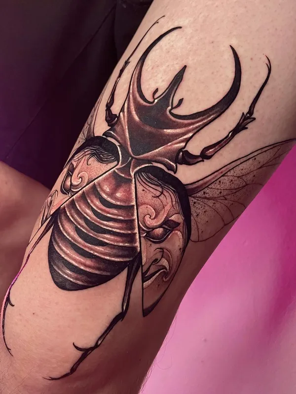 color illustrative Tatuaggio su thigh #55619 | Tatuatore Саша Кот