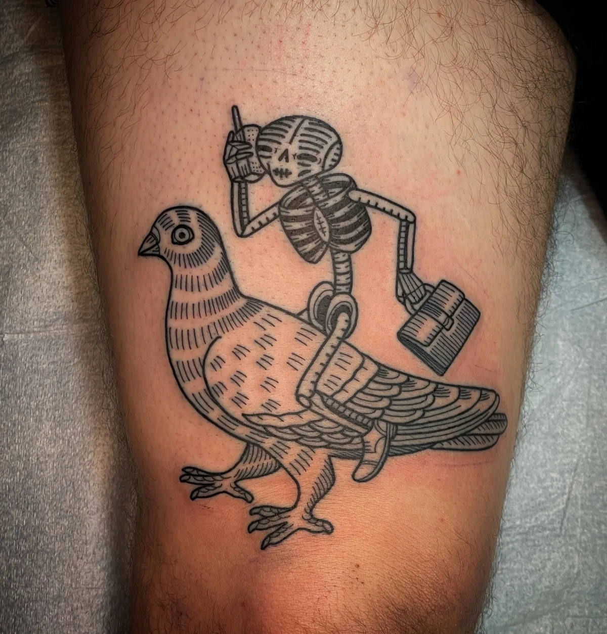 Tattoos in the style of engraving