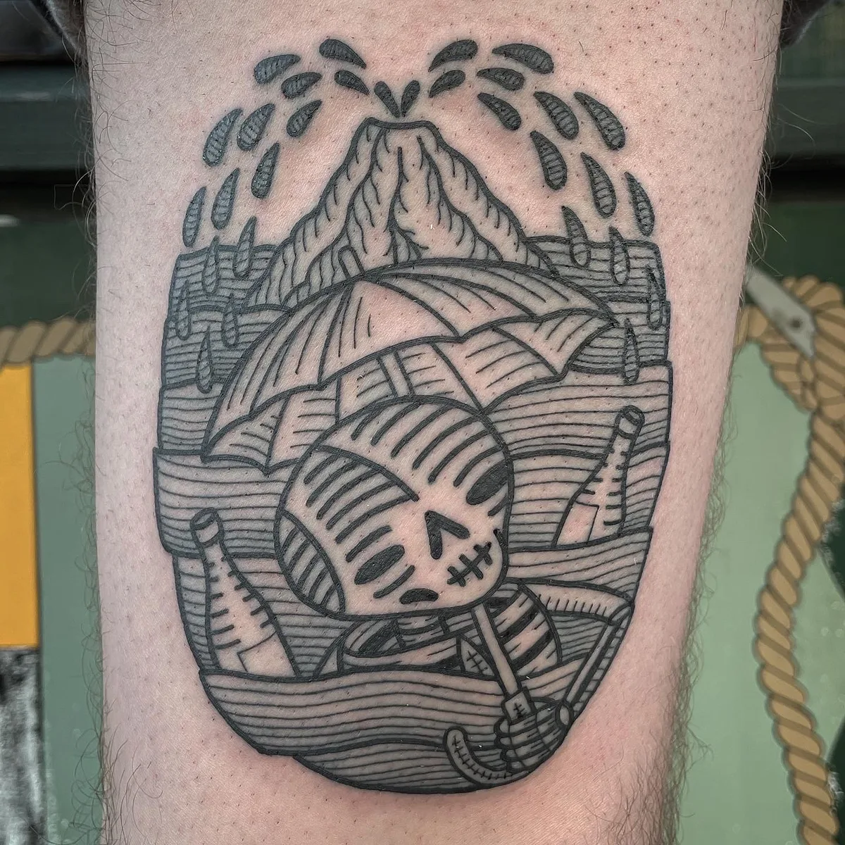 Skeleton Eugene tattoo engraving