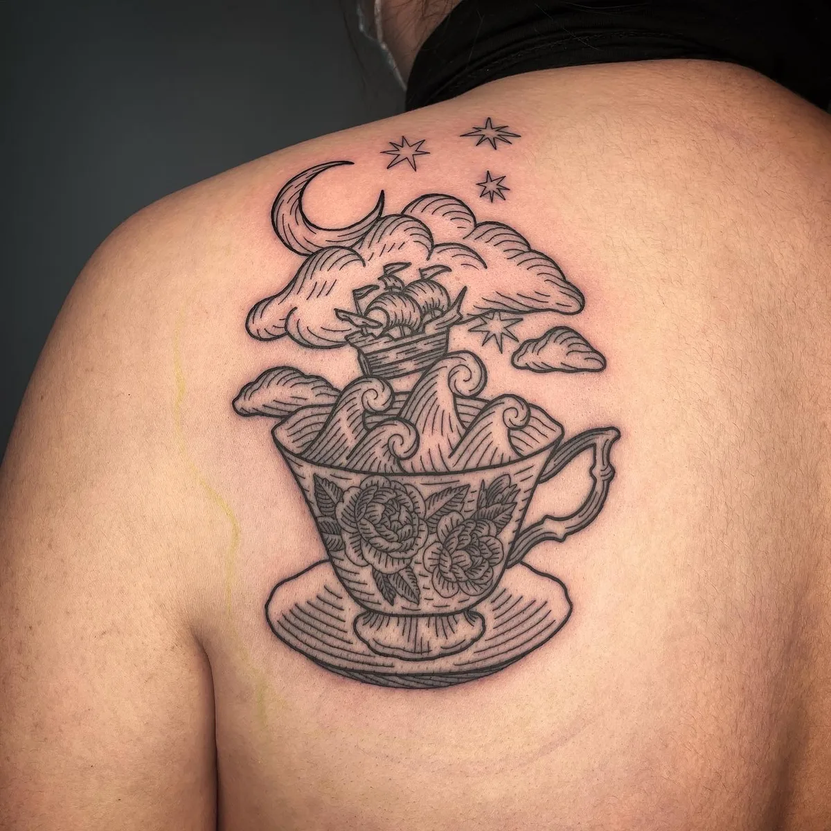 Russian lubok tattoo