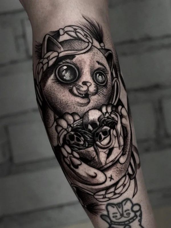 black and grey black and grey 纹身 在 forearm #55797 | 纹身师 Илья Васильев (everblack_ink)