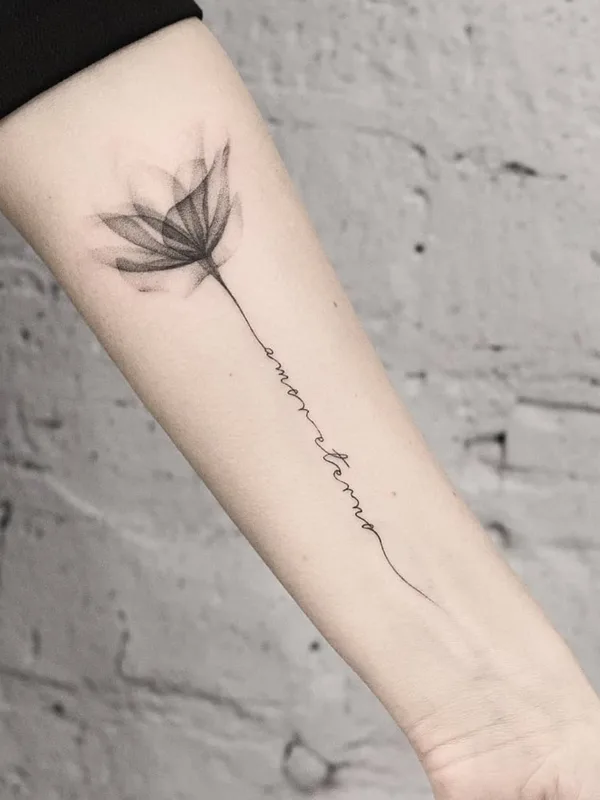 black and grey fineline Tatuaggio su forearm #70007 | Tatuatore alisha.ttt
