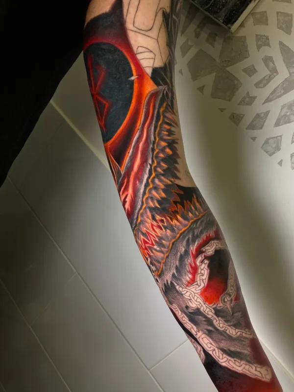 color illustrative татуировка на full sleeve #70026 | Тату мастер Армен / on.my.acc