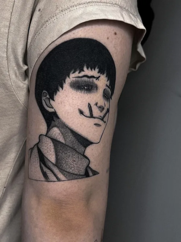 black and grey blackwork татуировка на bicep #70028 | Тату мастер Армен / on.my.acc