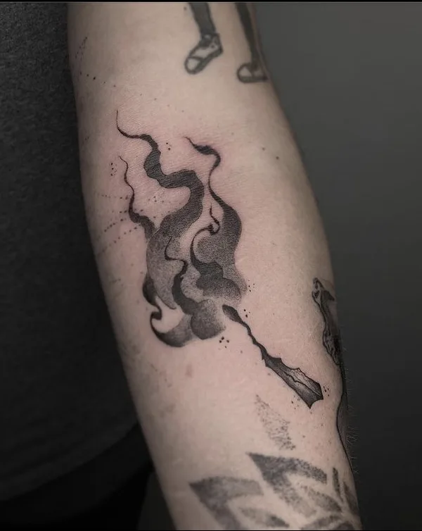 black blackwork tattoo on forearm #70180 | Tattoo Artist Mark Vinokurov