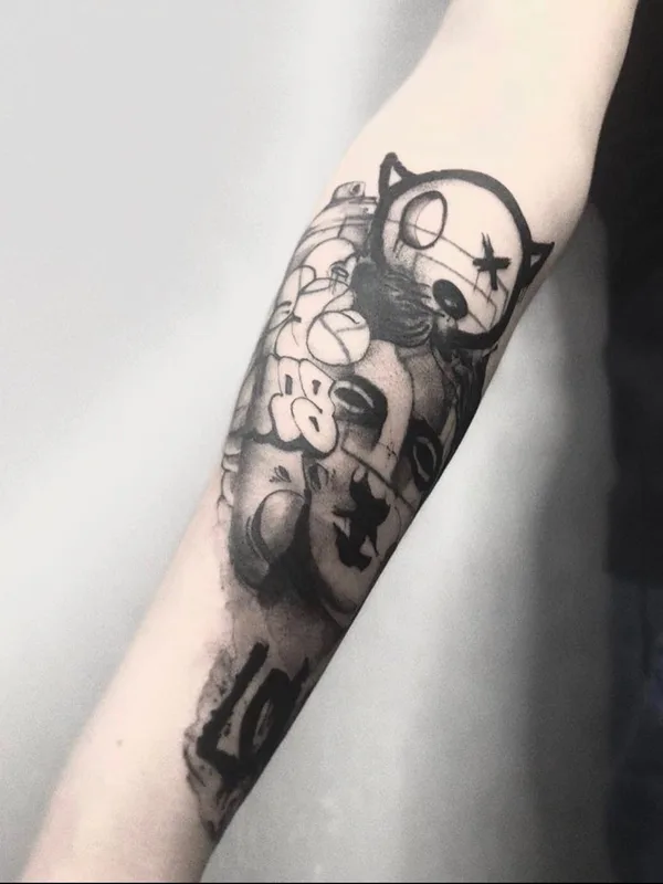 black and grey blackwork tattoo on forearm #70181 | Tattoo Artist Mark Vinokurov