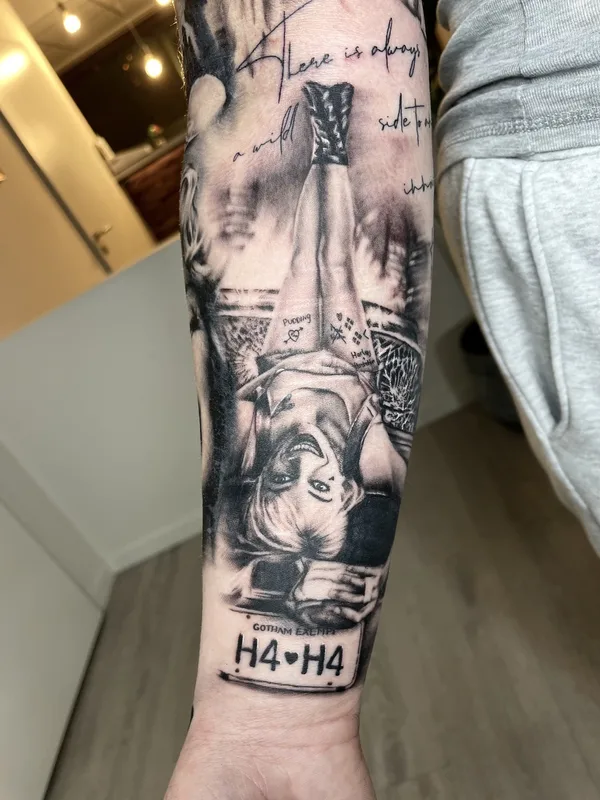 black and grey black and grey tattoo on forearm #70206 | Tattoo Artist Patrick Fumfar