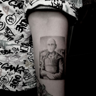 мужская Черная Графика татуировка #70783 | Тату мастер Максим zaycev_ink