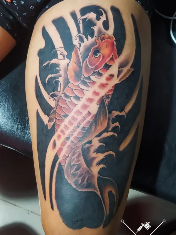 color japanese татуировка на thigh #71275 | Тату мастер Tiktattoo