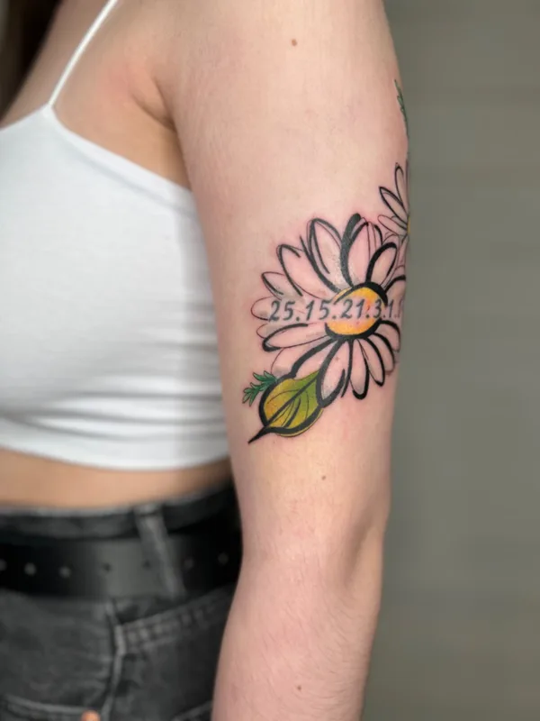 female color illustrative 纹身 在 outer arm #71395 | 纹身师 Ксюша Криг