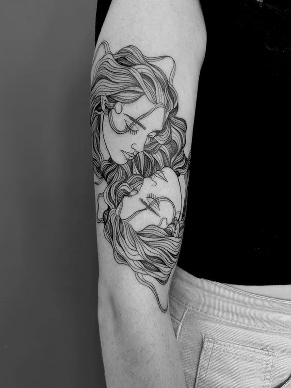 black and grey linework tattoo on forearm #71638 | Tattoo Artist Nicolas Agus