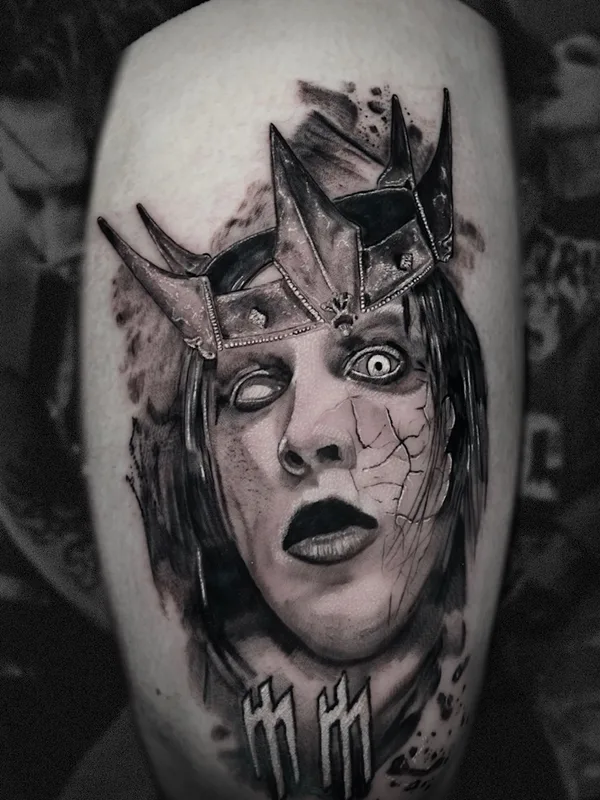 female black and grey black and grey 타투 부위 forearm #71646 | 타투이스트 Fabian Hellberg
