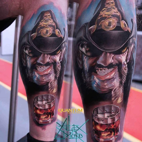 Реализм Portrait, Skull tattoo на Икра