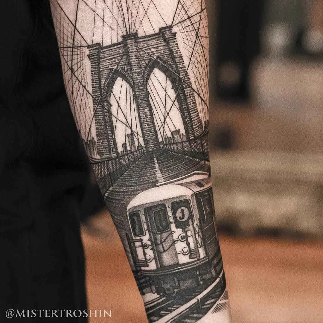 Tattoo artist Dmitry Troshin, black and grey realistic tattoo, engraving, black and grey realism | Moscow, Russia