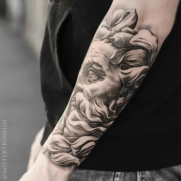 Realism Portrait tattoo on Forearm