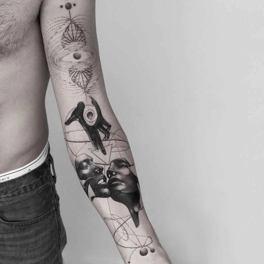 Tatuador Oscar Akermo tatuagem preto e branco dotwork realismo tatuagem blackwork | Artista de tatuagem Oscar Akermo blackwork dotwork realismo tatuagem