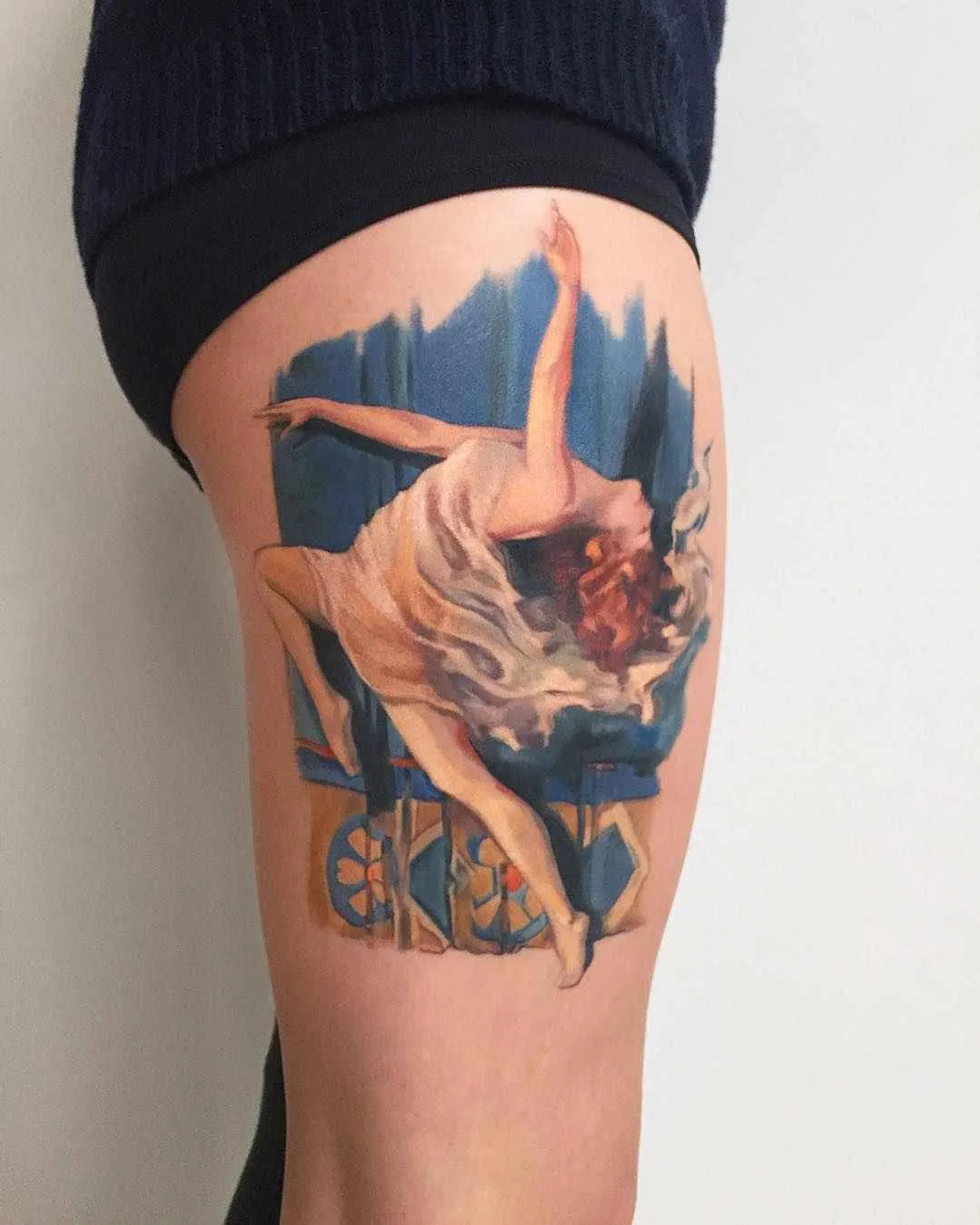 刺青艺术家阿曼达·瓦乔布的彩色抽象水彩刺青 | Tattoo artist Amanda Wachob color abstract watercolor tattoo