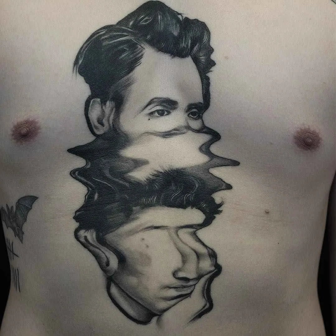 Тату мастер Pietro Sedda черная абстрактная татуировка блэкворк | Tattoo artist Pietro Sedda blackwork abstract tattoo