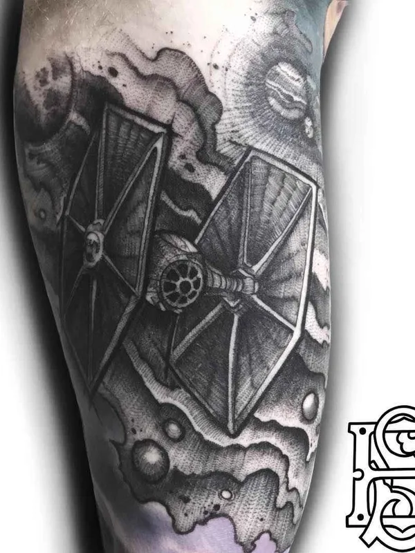 black and grey black and grey Tatuaggio su forearm #11871 | Tatuatore Eddie Stacey