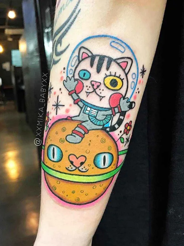 color new school Tatuaggio su forearm #11854 | Tatuatore XXMIKA BABYXX